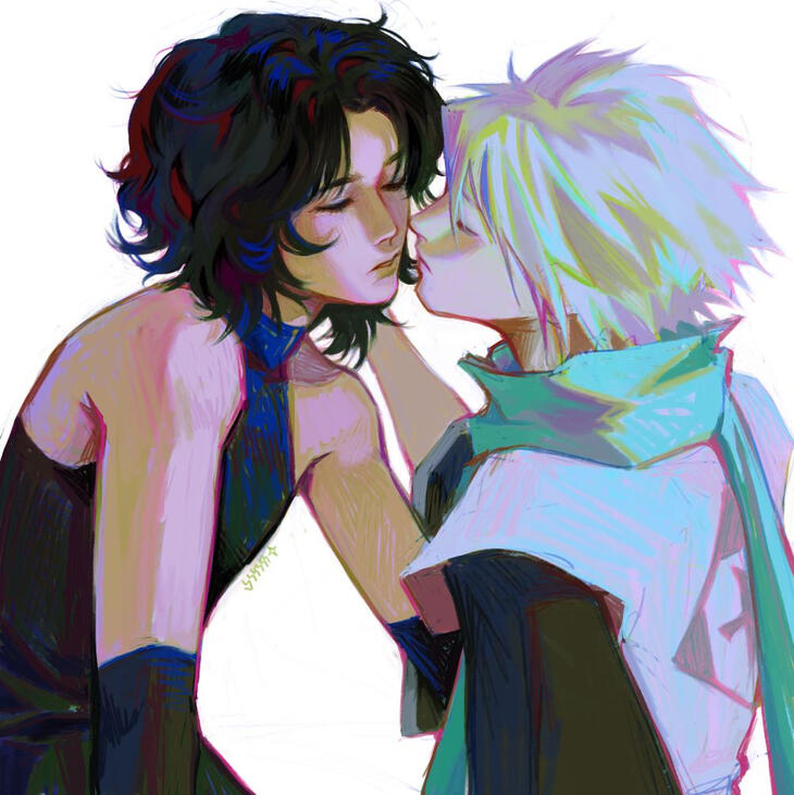 Half body color Sketch